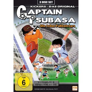 DVD Captain Tsubasa Vol. 3 - Episode 61-95 [3 DVDs]  gebraucht