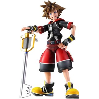 Merc Sora Kingdom Hearts 3D Dream Drop Distance Play Arts Kai 7.5 Figure W/ Keyblades