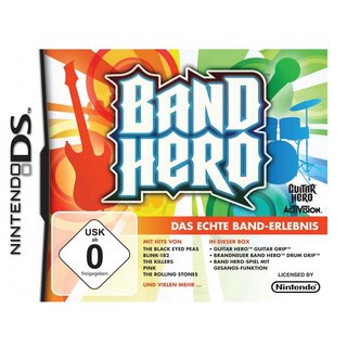 DS LITE Band Hero inkl. Guitar Grip & Drums (NUR DS LITE) gebraucht