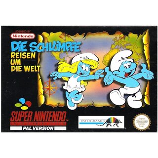 SNES Die Schlmpfe reisen um die Welt  nur Modul